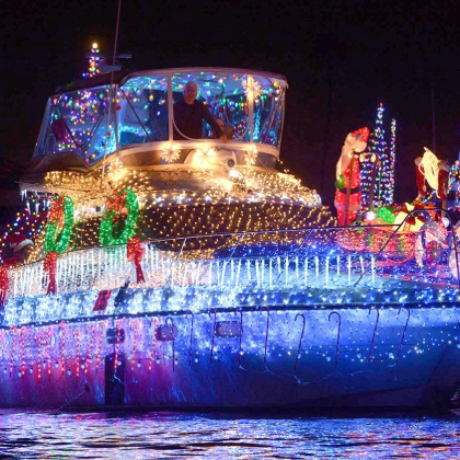 Lighted Boat Parade over 65 Entries, One Night Only
